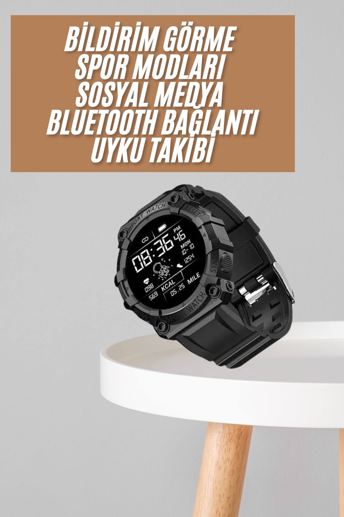 1215363_12-76.jpg Yeni Nesil Çok Fonksiyonlu Uyku ve Sağlık Takibi Yapabilen Siyah - Görsel 2