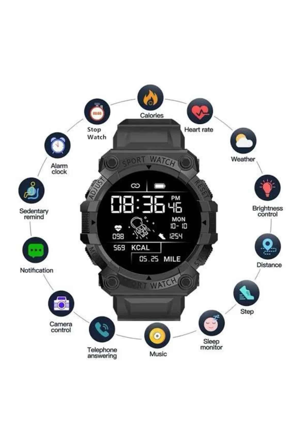 1215363_15-85.jpg Yeni Nesil Çok Fonksiyonlu Uyku ve Sağlık Takibi Yapabilen Siyah - Görsel 5