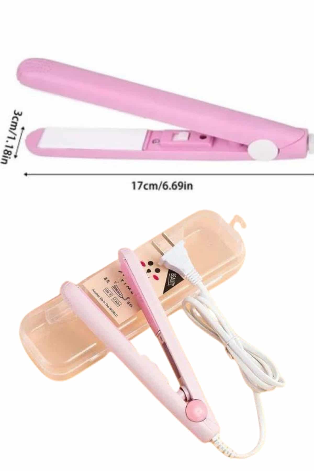 1215365_3-137.jpg Mini Düzleştirici Seramik Kaplama Seyahat Tipi Elektriklenme Karşıtı - Görsel 3