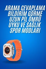 Ultra Akıllı Saat 49 Mm Çift Kordonlu Arama Cevaplama Bluetooth Bağlantılı - Görsel 2
