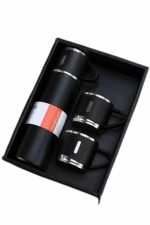 Termos Seti Paslanmaz Çelik 3 Bardaklı Vakumlu Termos Set 500 Ml 12 Saate Kadar Isı Koruma - Görsel 4