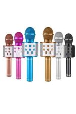 Bluetooth Hoparlör USB AUX SD Kart Kaoroke Mikrofon Uzun Pil Ömrü - Görsel 5