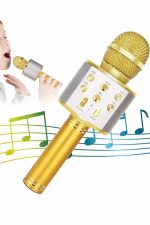 Karaoke Mikrofon Dahili Hoparlörlü Sd-usb-aux Girişli Bluetooth Hoparlör - Görsel 4