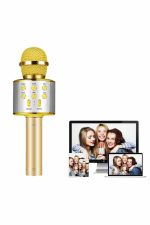 Karaoke Mikrofon Bluetooth Bağlantılı Aux Girişli Uzun Pil Ömrü Yüksek Ses Kaliteli - Görsel 4