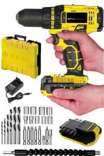 Profesyonel Çift Bataryalı Akülü Vidalama Şarjlı Matkap 24 Parça - Görsel 4