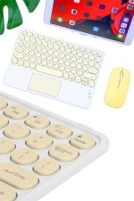 Touchpad Tüm Cihazlara Uyumlu Bluetooth Klavye Touchpad Slim Kablosuz Wifi Q Klavye - Görsel 2