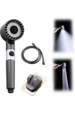 Duş Başlığı Yüksek Basınçlı Masaj Taraklı 3 Kademeli - Görsel 3