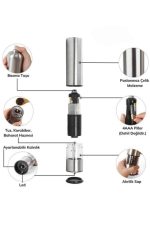 Otomatik Tuz ve Karabiber Öğütücü Baharat Öğütücü Tuz Karabiber Değirmeni - Görsel 2