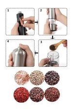 Otomatik Tuz ve Karabiber Öğütücü Baharat Öğütücü Tuz Karabiber Değirmeni - Görsel 4