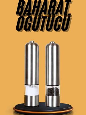 Baharat Öğütücü Otomatik Ayarlanabilir Tuz Karabiber Baharat Değirmeni