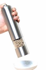 Baharat Öğütücü Paslanmaz Ayarlanabilir Otomatik Pilli Işıklı Tuz & Karabiber - Görsel 5