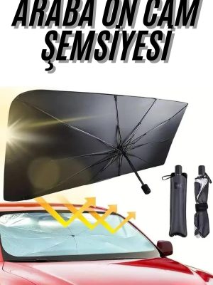 Ön Cam Güneşlik Şemsiye Tüm Araçlar İçin Araba Katlanabilir Güneşlik