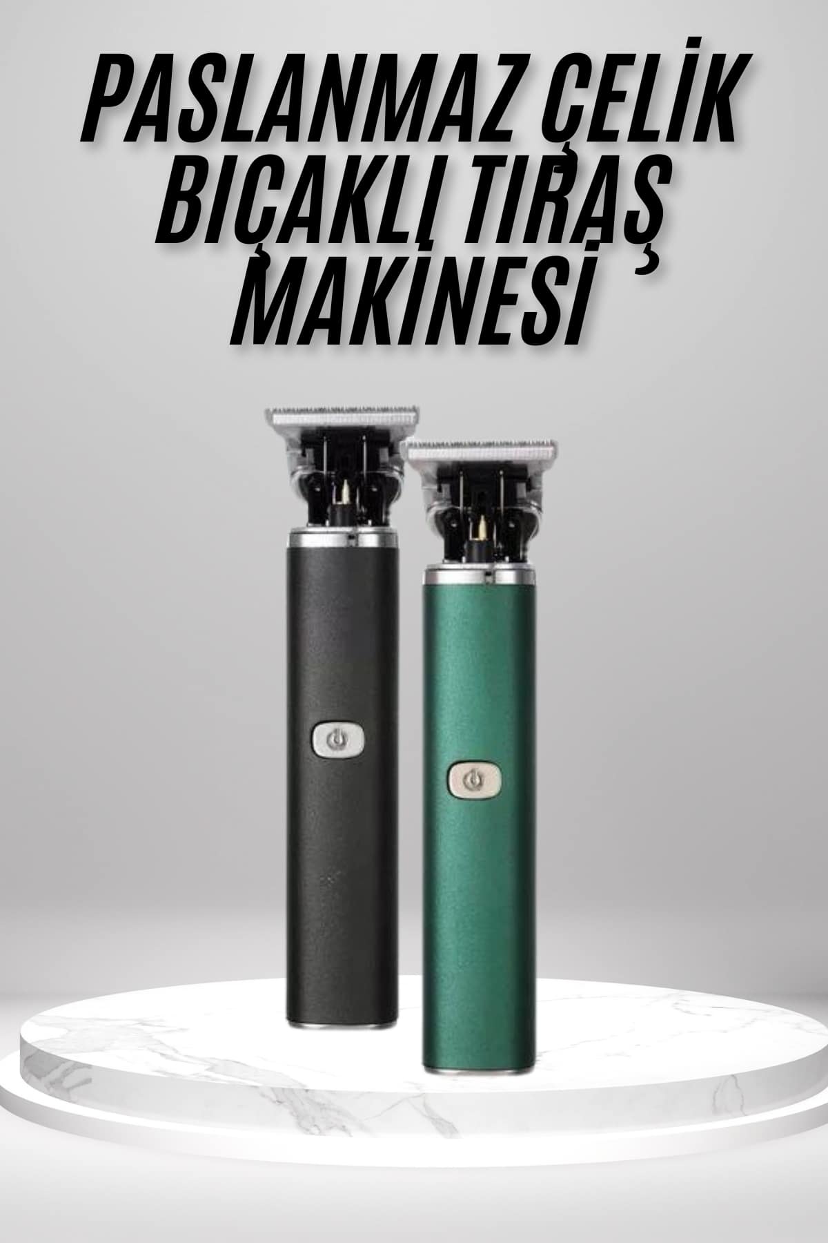1215418_1-112.jpg Tıraş Makinesi Profesyonel Paslanmaz Çelik T-bıçak Saç Sakal Ense Vücut - Görsel 1