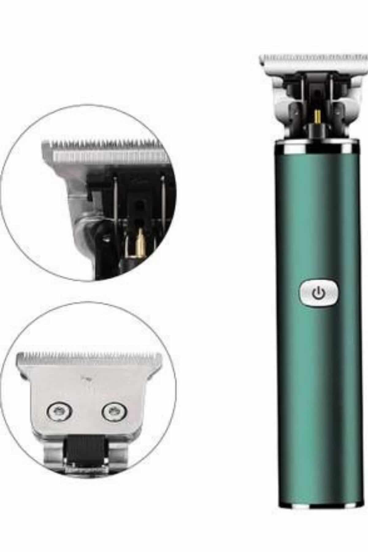 1215418_2-115.jpg Tıraş Makinesi Profesyonel Paslanmaz Çelik T-bıçak Saç Sakal Ense Vücut - Görsel 2