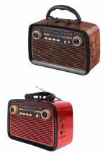 Eskitme Nostalji Tasarımlı Bluetoothlu Nostalji Radyo Ahşap Nostaljik Görünümlü - Görsel 5