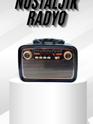 Müzik Kutusu Bluetooth Bağlantılı El Fenerli Nostaljik Tasarım Radyo