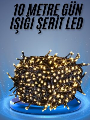 Led Işık Ağaç Süsleme Ampüllü Dekoratif Aydınlatma 10 Metre Gün Işığı