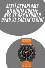 Tüm Telefonlara Uyumlu Akıllı Saat Uyku ve Sağlık Takibi Nabız Ölçer Adım sayar - Görsel 2