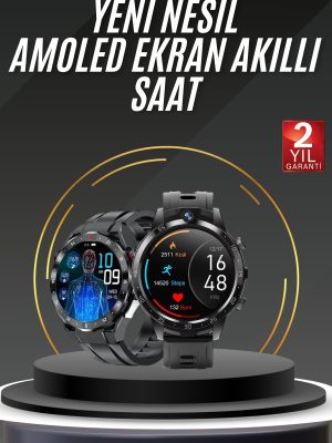 Akıllı Saat Yeni Model Sesli Asistan Bildirim Görme Bluetooth Bağlantılı Müzik Dinleme