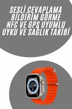Akıllı Saat Android ve İOS Uyumlu 49 MM NFC Özelliği GPS Takibi - Görsel 2