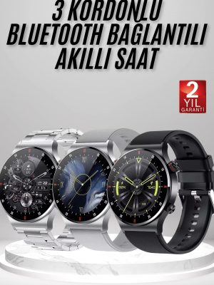 Akıllı Saat Amoled Ekran Bluetooth Bağlantılı Sesli Görüşme Nabız Ölçer