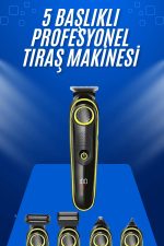 Tıraş Makinesi Şarjlı 5 Başlıklı Burun ve Kulak Temizleme