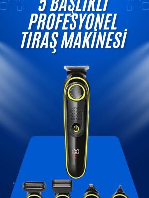 Tıraş Makinesi Şarjlı 5 Başlıklı Burun ve Kulak Temizleme