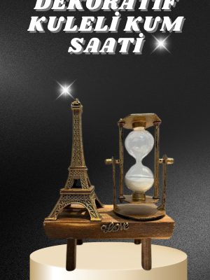 Masa Biblosu Dekoratif Süs Kum Saati Eyfel Kulesi Hediyelik Kum Saati