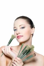 Makyaj Fırça Seti Yeşil 13 Parça Fondöten Fırçası Allık Fırçası Far Fırçası - Görsel 5