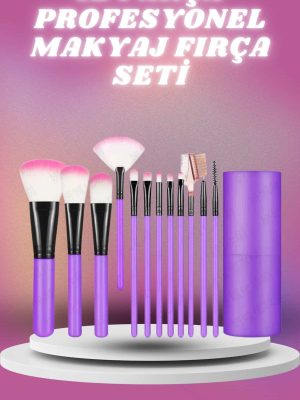 12 Parça Profesyonel Makyaj Seti Yumuşak Kıllı Yüz ve Göz Makyajına Uygun