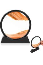 Kum Saati Yuvarlak Şık Kum Tablosu Dekoratif Kum Sulu Kum Saati - Görsel 5