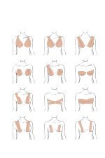 Toparlayıcı Göğüs Bandı Şekillendirici Ten Rengine Uygun Esnek Hassas Ciltlere Uygun - Görsel 3