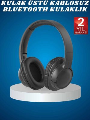 Kulak Üstü Kablosuz Bluetooth Kulaklık Yüksek Ses Kaliteli ANC Özelliği
