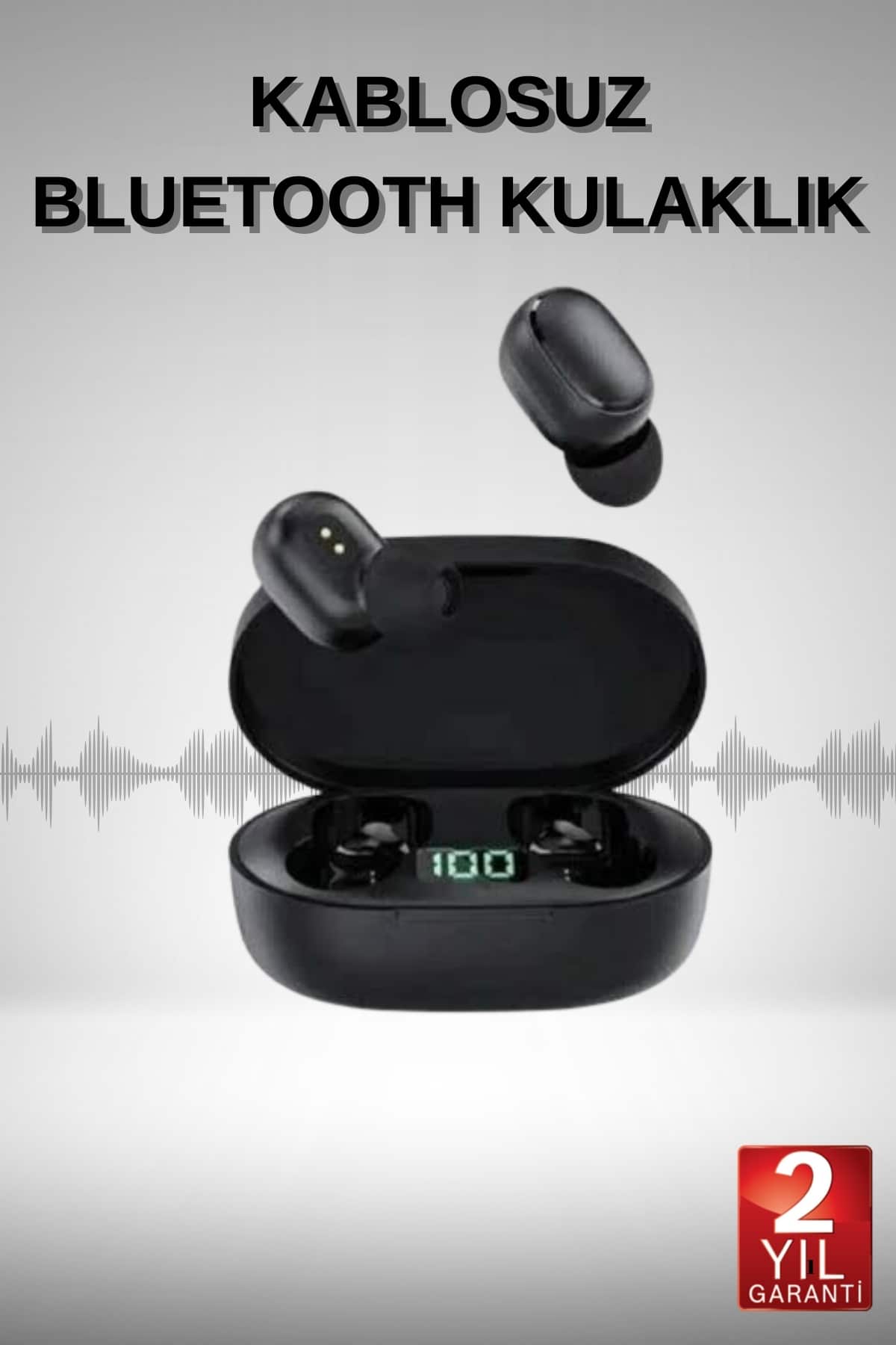 1215533_1-70.jpg Bluetooth Kulaklık Dijital Göstergeli Yüksek Ses Kaliteli Uzun Pil Ömrü - Görsel 1