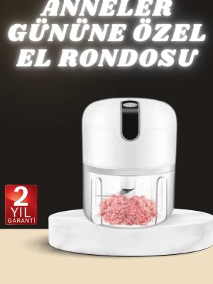Anneler Gününe Özel Hediye El Rondosu Doğrayıcı Şarjlı Taşınabilir