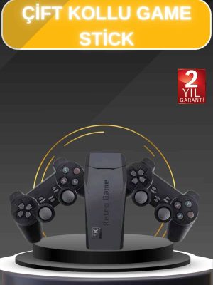 Game Stick El Atarisi 2.4g Kablosuz Çift Kol Oyunlar 4k Game Stick 3500 Oyunlu Atari Uyumlu