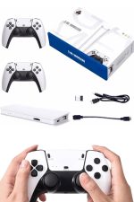 3D Çift Oyun Kollu 4K HD Ekran Nostaljik 20.000 Oyunlu Beyaz Game Box - Görsel 4