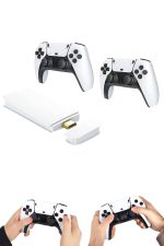 Çift Oyun Kollu 4K HD Ekran Nostaljik 20.000 Oyunlu Beyaz Game Stick - Görsel 3