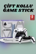 Çift Oyun Kollu 4K HD Ekran Nostaljik 20.000 Oyunlu Beyaz Game Stick - Görsel 2