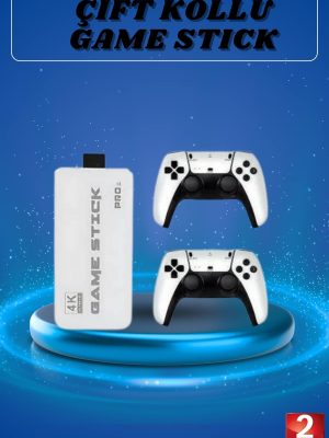 Game Stick 4K Retro Çift Kollu Atari Oyunlari +20000 Oyunlu Konsol Nostalji
