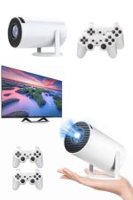 Projeksiyon Cihazı Video Oyun Konsolu Projektör Taşınabilir Ayaklı Çift Kollu 4K Çözünürlüklü - Görsel 3