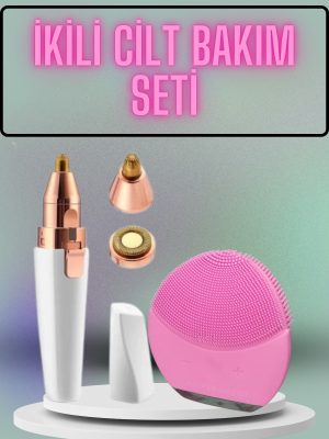 Kulak Burun ve Yüz Epilasyon Aleti ve Yüz Masaj Aleti İkili Cilt Bakım Seti