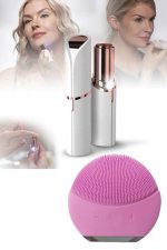 KAŞ BIYIK VE YÜZ EPİLASYON ALETİ VE TİTREŞİMLİ YÜZ TEMİZLEME MASAJ ALETİ İKİLİ SET - Görsel 5