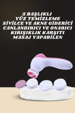 İkili Cilt Bakım Seti 5 Başlıklı Yüz Temizleme ve Masaj Aleti Canlandırıcı ve Onarıcı - Görsel 2