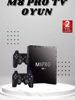 M8 PRO Mini 2.4G 10K ultra HD 64 GB TV BOX Android TV GAME BOX  2 Adet Oyun Konsolu