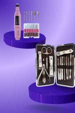 Elektrikli Manikür Pedikür Seti İkili Set 12 Parça Tırnak Bakımı Törpü Protez Çıkarma - Görsel 5