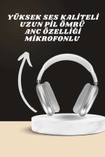 Kulak Üstü P9 Kablosuz Bluetooth Kulaklık ve 7 Kordonlu Akıllı Saat - Görsel 2