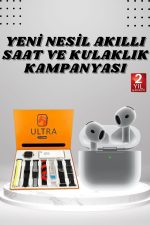 7 Kordonlu Akıllı Saat Ve 3.Nesil Kulaklık Dokunmatik Ekran Sesli Görüşme Yapabilen