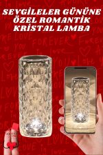 Sevgililer Günü İçin Hediye Kristal Lamba Sevgiliye Hediye USB Şarjlı Gece Lambası