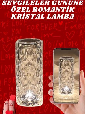 Sevgililer Günü İçin Hediye Kristal Lamba Sevgiliye Hediye USB Şarjlı Gece Lambası